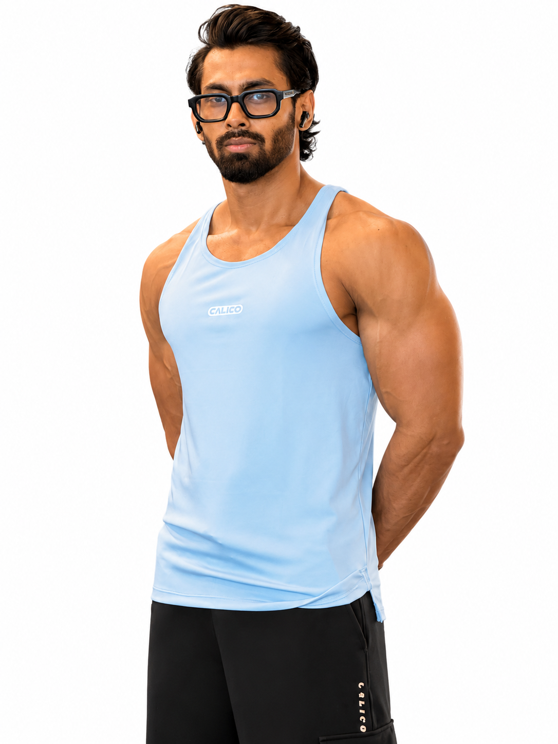 Back Elastic Gym Tank Top Oslo Ghost Colour
