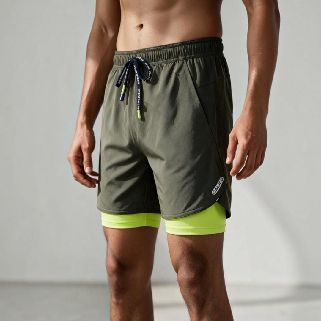 Workout Shorts For Men - Olive
