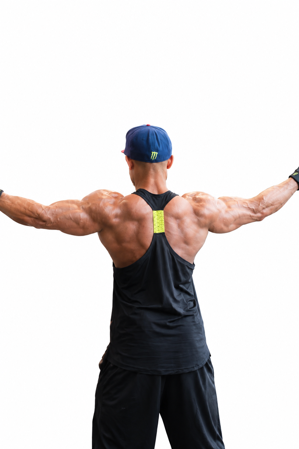 Back Elastic Gym Tank Top Black Colour