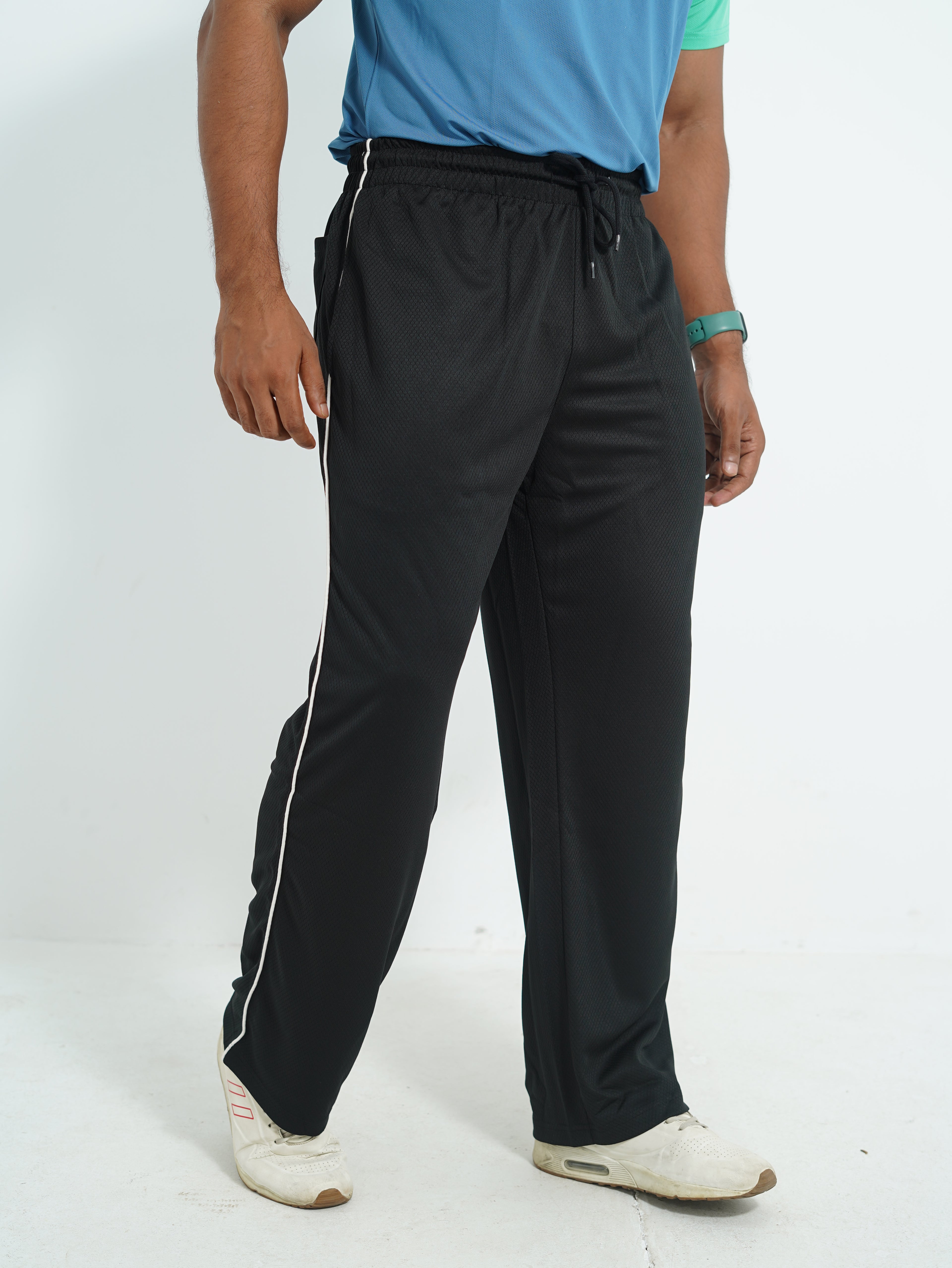 Men Active Wear Regular Fit Trouser - Black