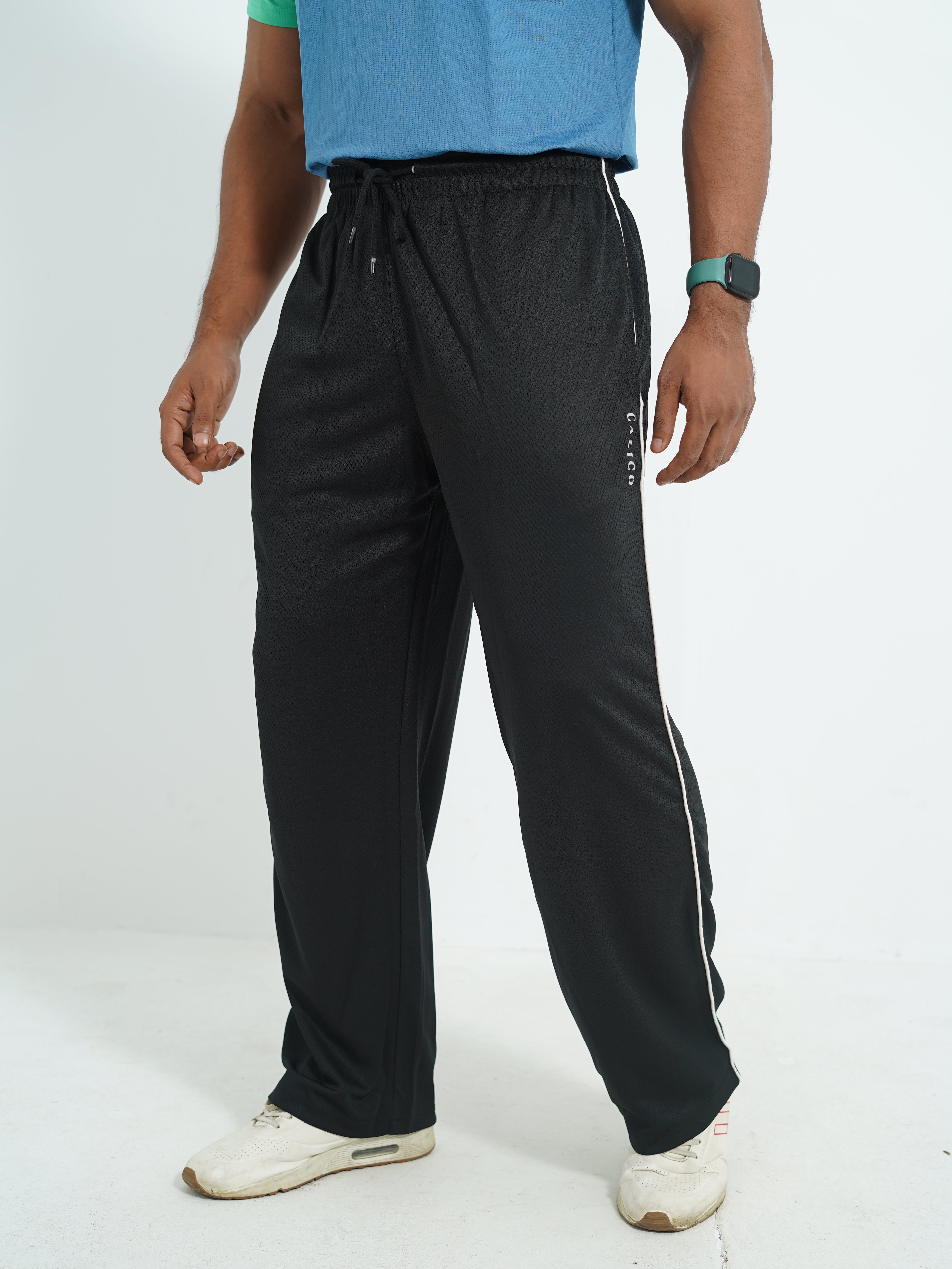 Men Active Wear Regular Fit Trouser - Black