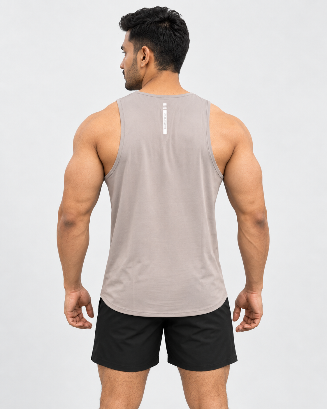 Stretch Gym Tank Top Brown