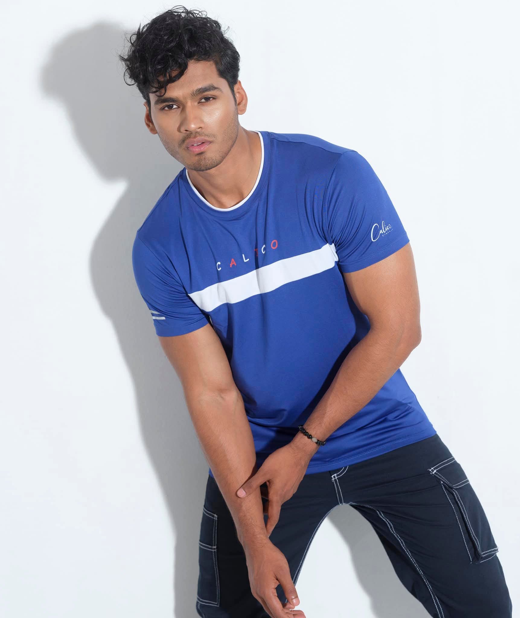 Active Wear Men T-Shirt - Blue