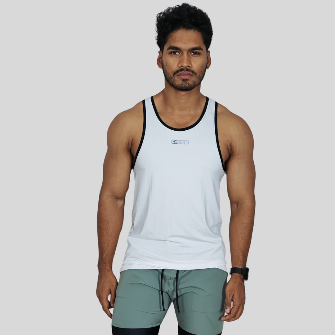 Back Elastic Gym Tank Top Oslo Iron Colour