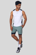 Back Elastic Gym Tank Top Oslo White Colour