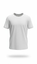 Men Classic Round Neck Cotton T Shirt - White