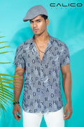 Trendy Summer Printed Shirt For Men - Slate