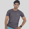 Men Regular Fit Active Wear T-Shirt - Brown