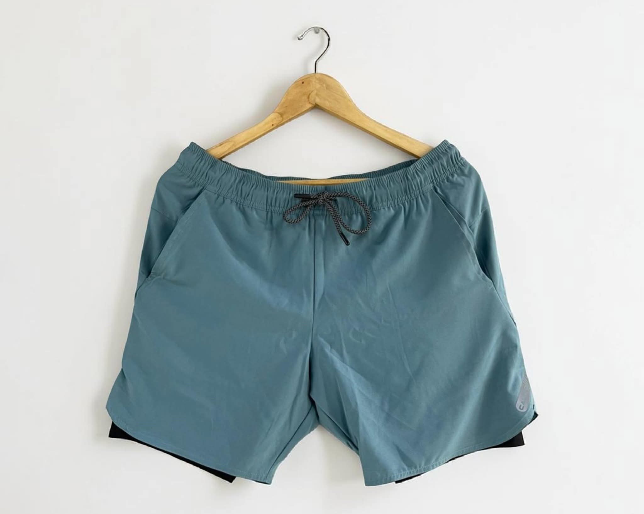Workout Shorts For Men - Blue Grey