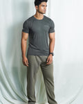 Men Regular Fit Active Wear T-Shirt - Gunsmoke