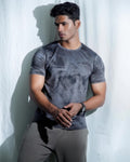 Men Regular Fit Active Wear T-Shirt - Jet Grey
