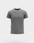 Men Classic Round Neck Cotton T Shirt - Grey