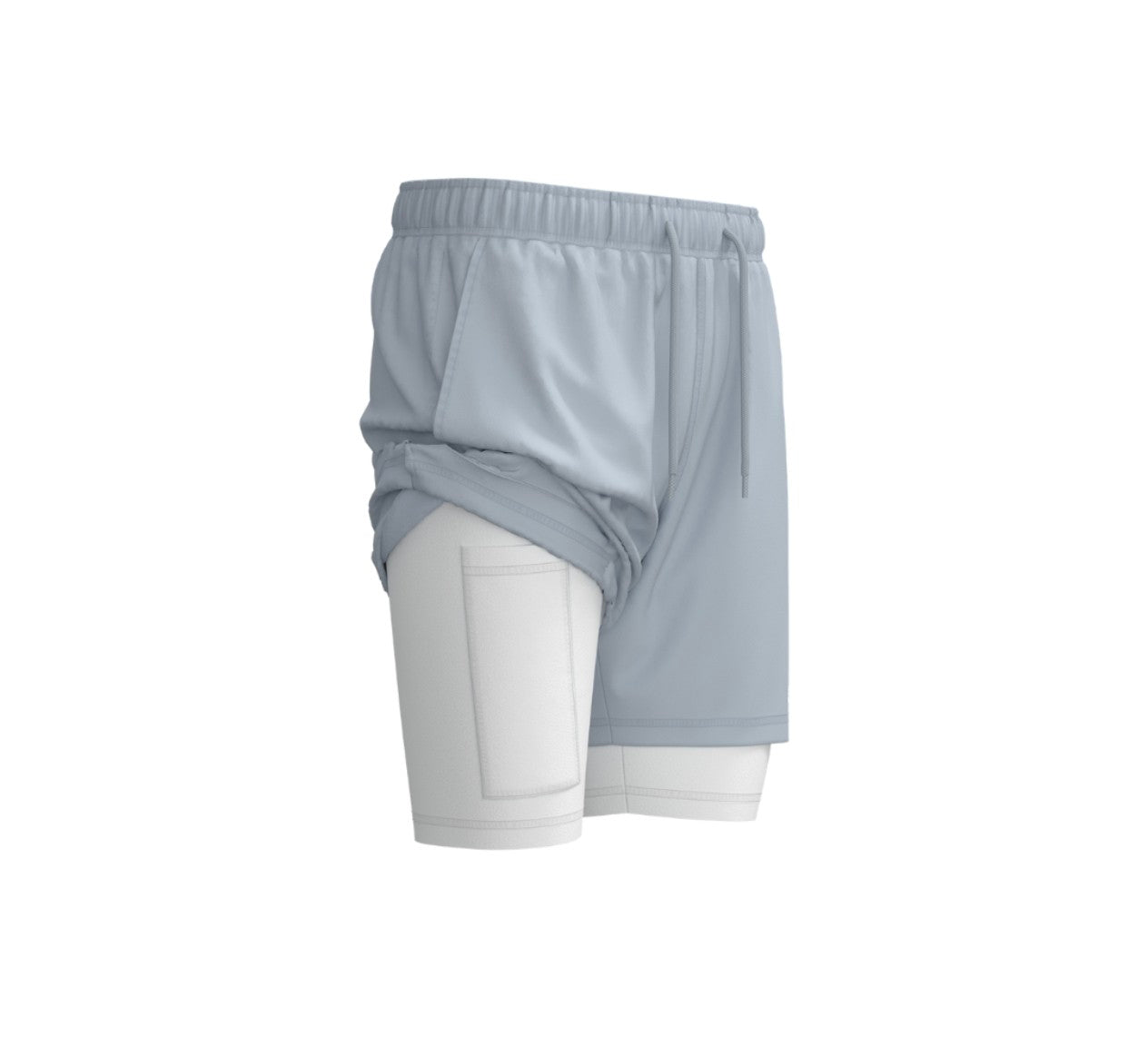 Workout Shorts For Men - Aluminium