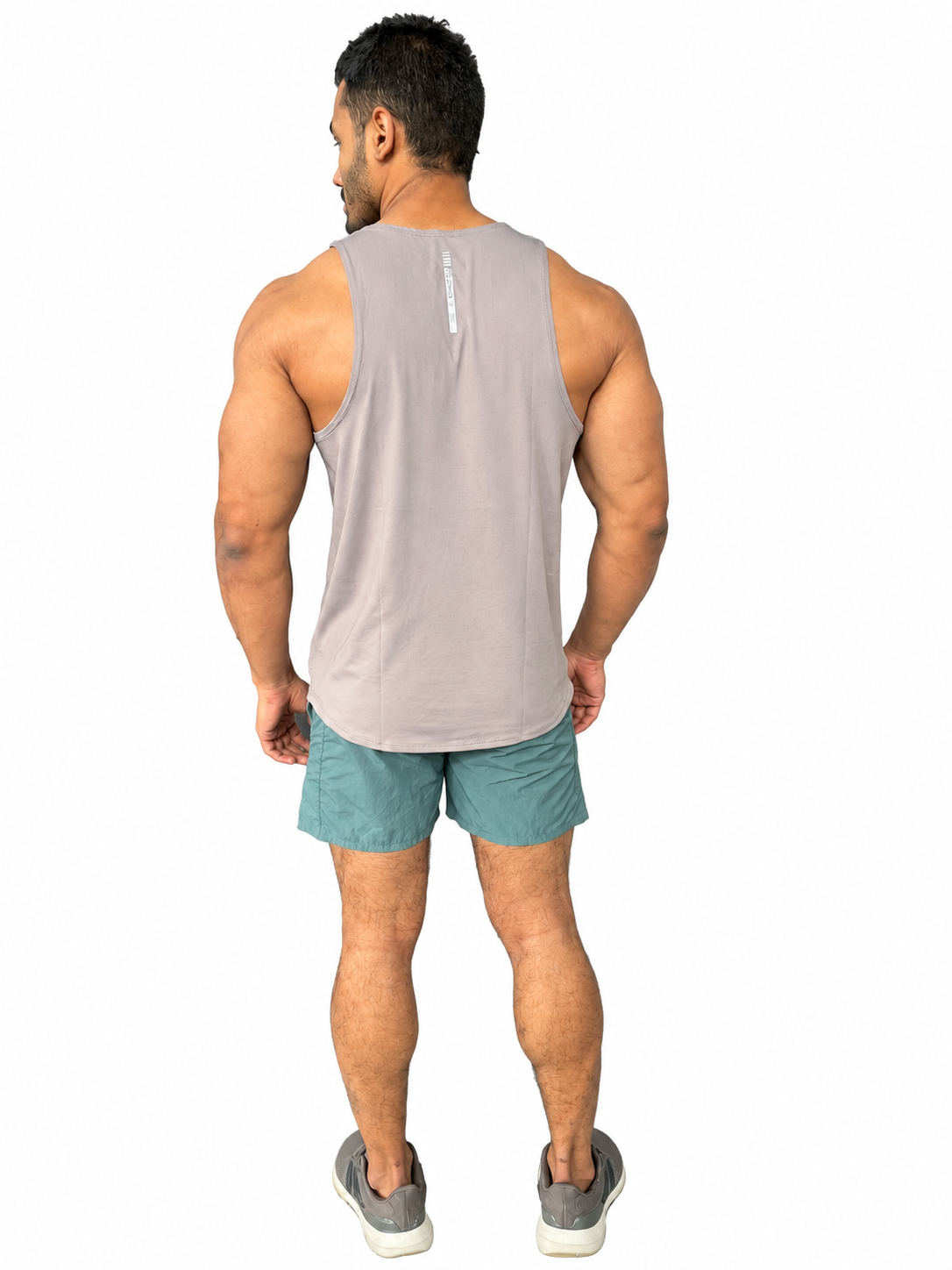 Stretch Gym Tank Top Brown