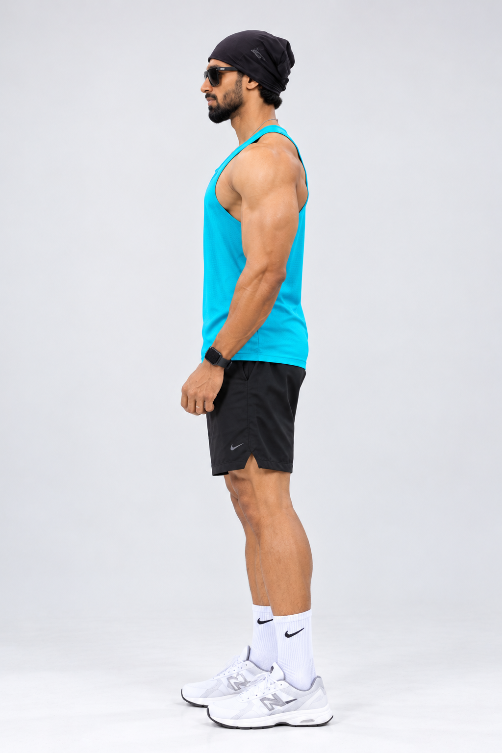 Gym Tank Top with Aqua color