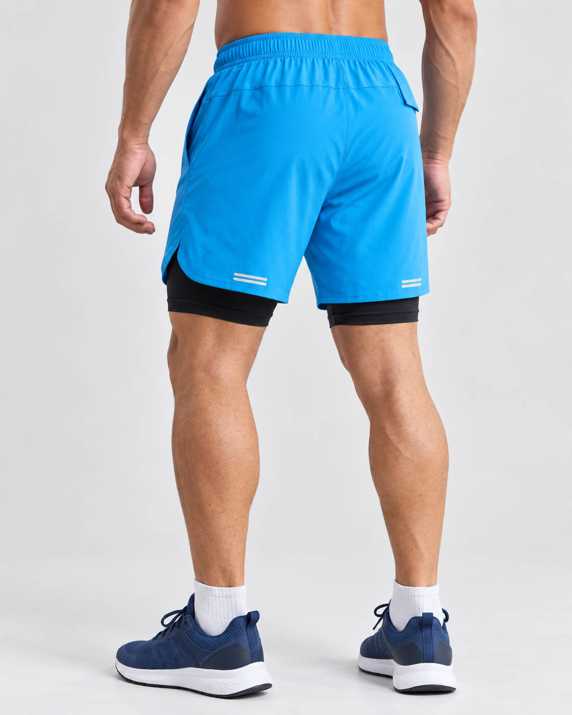 Calico Workout Shorts For Men - SKY