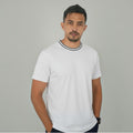 Men Classic Round Neck Cotton Spandex T Shirt - White