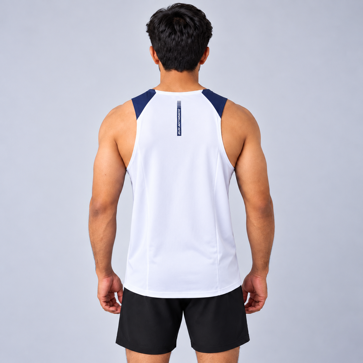 Cut and Sew  Gym Tank Top white