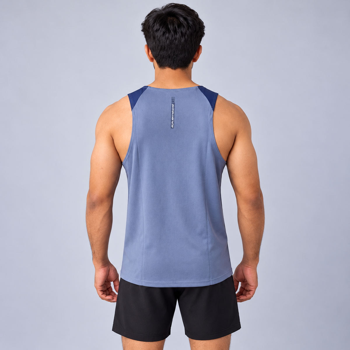 Cut and Sew  Gym Tank Top  Grey Colour