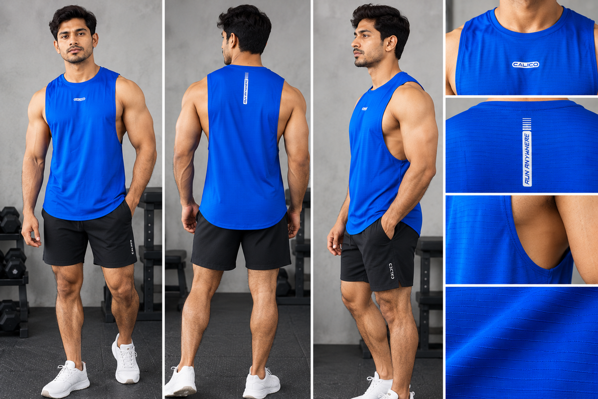 Gym Tank Top Royal Blue Colour