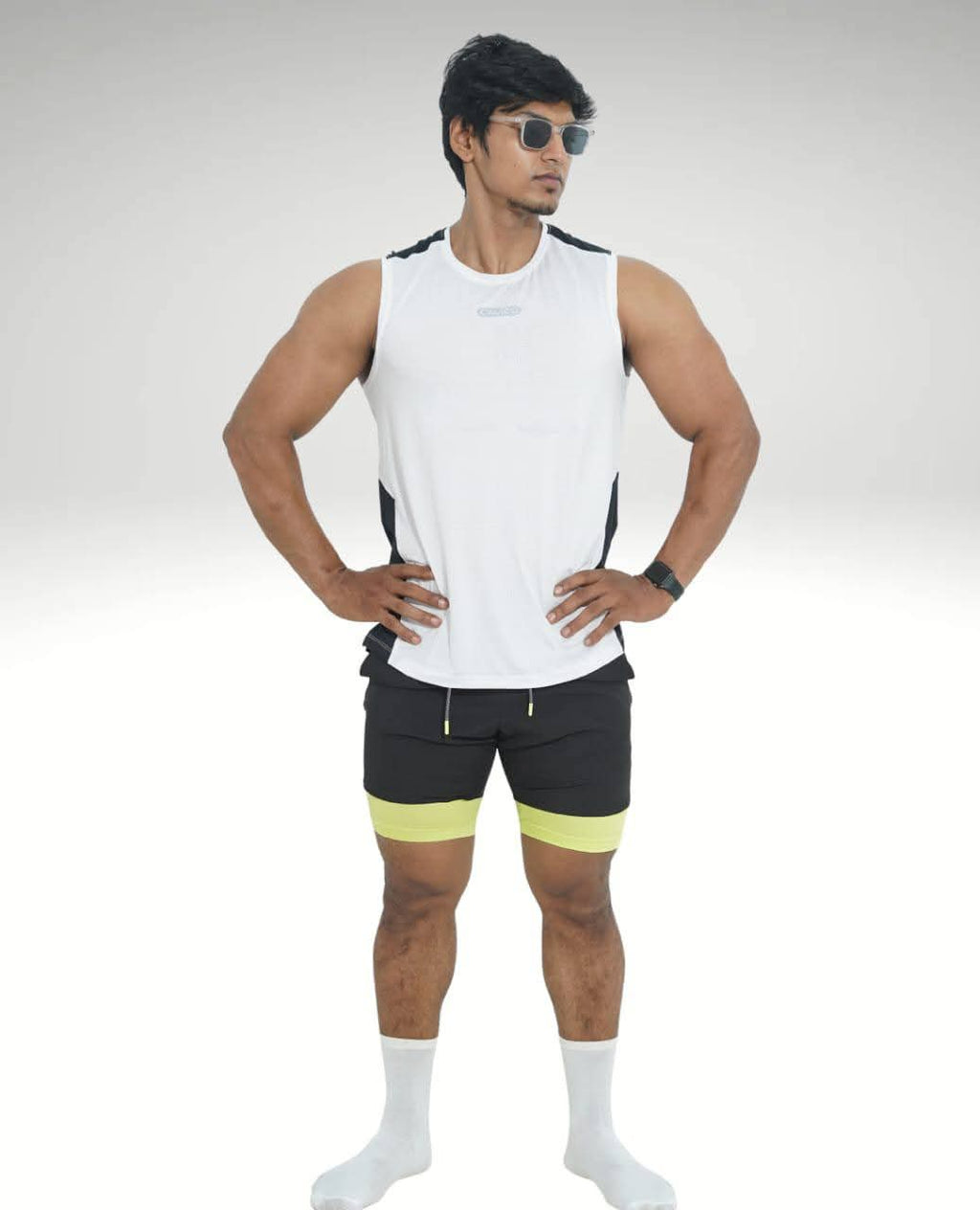 Gym  Cut and sew  Tank Top by white