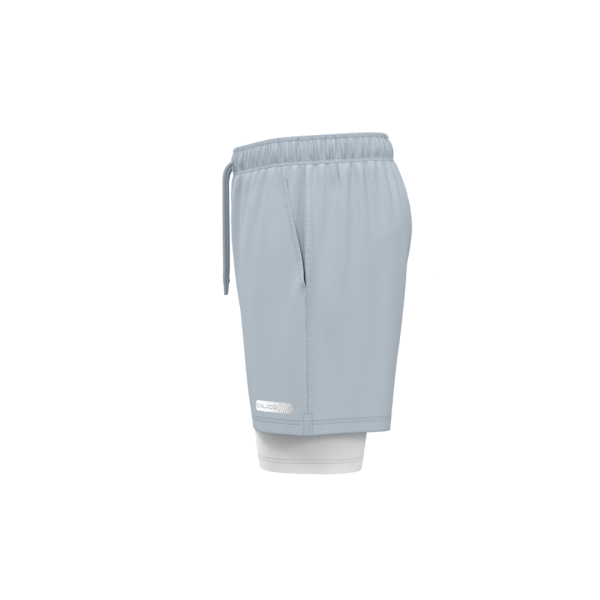 3 2 in 1 Workout Shorts for Men (Grey)