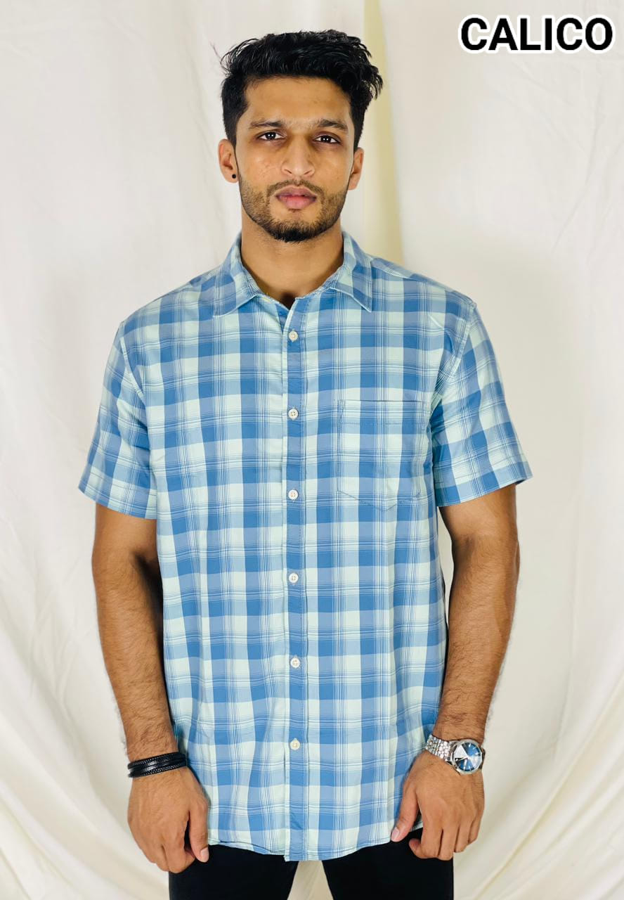 Check Shirt (Sky Blue)