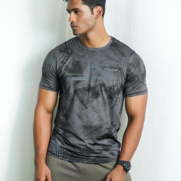 Grey Black T-shirt for Men
