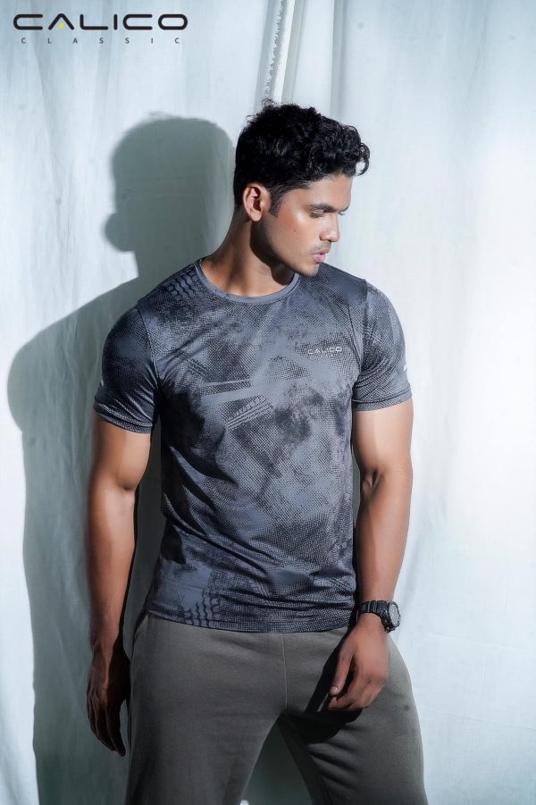Grey Black T-shirt for Men