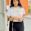 White T-shirt with Afsan Print