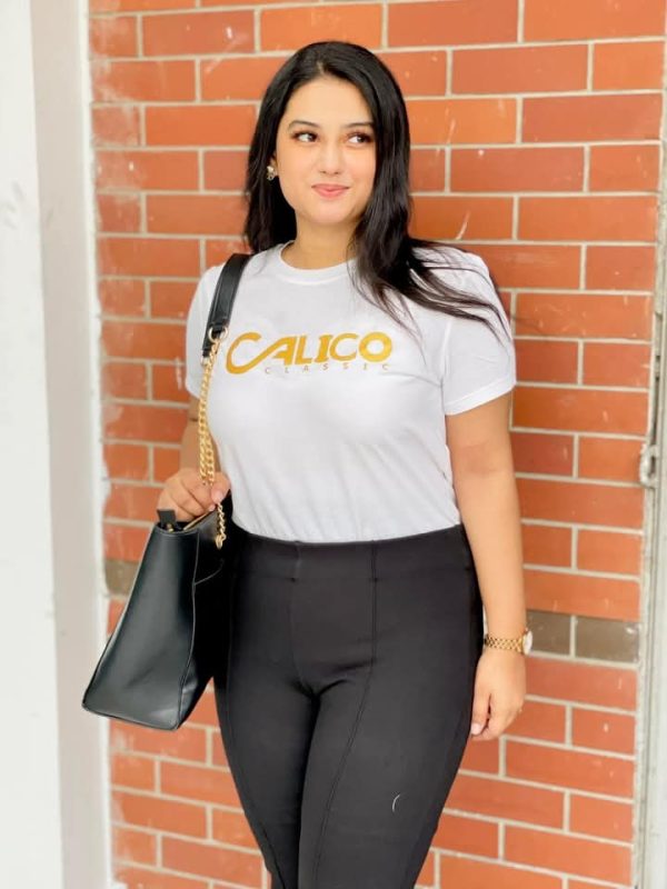 White T-shirt with Afsan Print