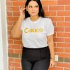 White T-shirt with Afsan Print
