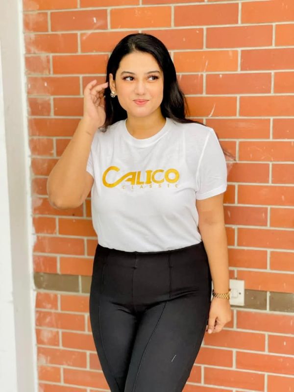 White T-shirt with Afsan Print