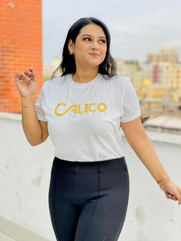 White T-shirt with Afsan Print