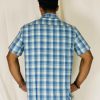 Blue and white check shirt for Men
