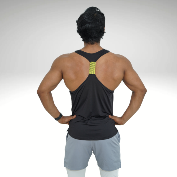 CL-T-10 black cut & sew tank top
