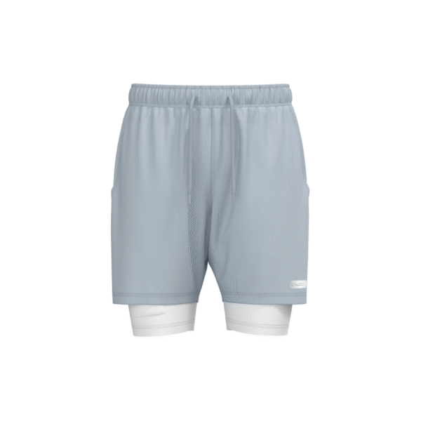 2 in 1 Workout Shorts for Men (Grey)