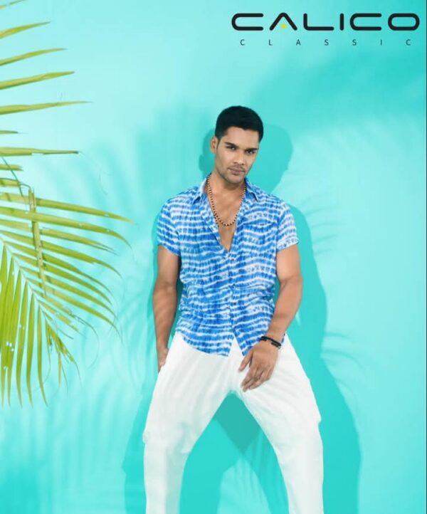 Tie & Dye print 100% Viscose fabric shirt for Men