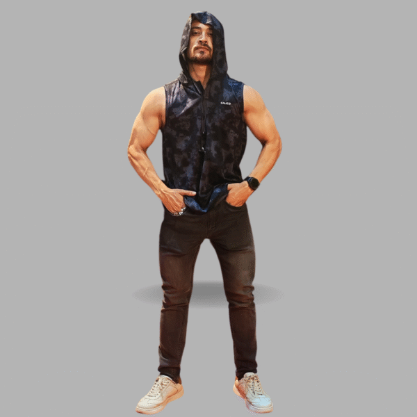 Hoody Tank Top -Black