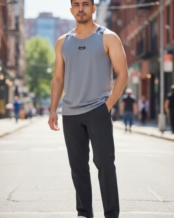 Premium Cut & Sew Tank Top-Grey