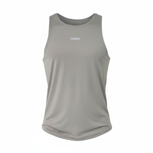Tank Top Stretch Fabric -Silver Grey